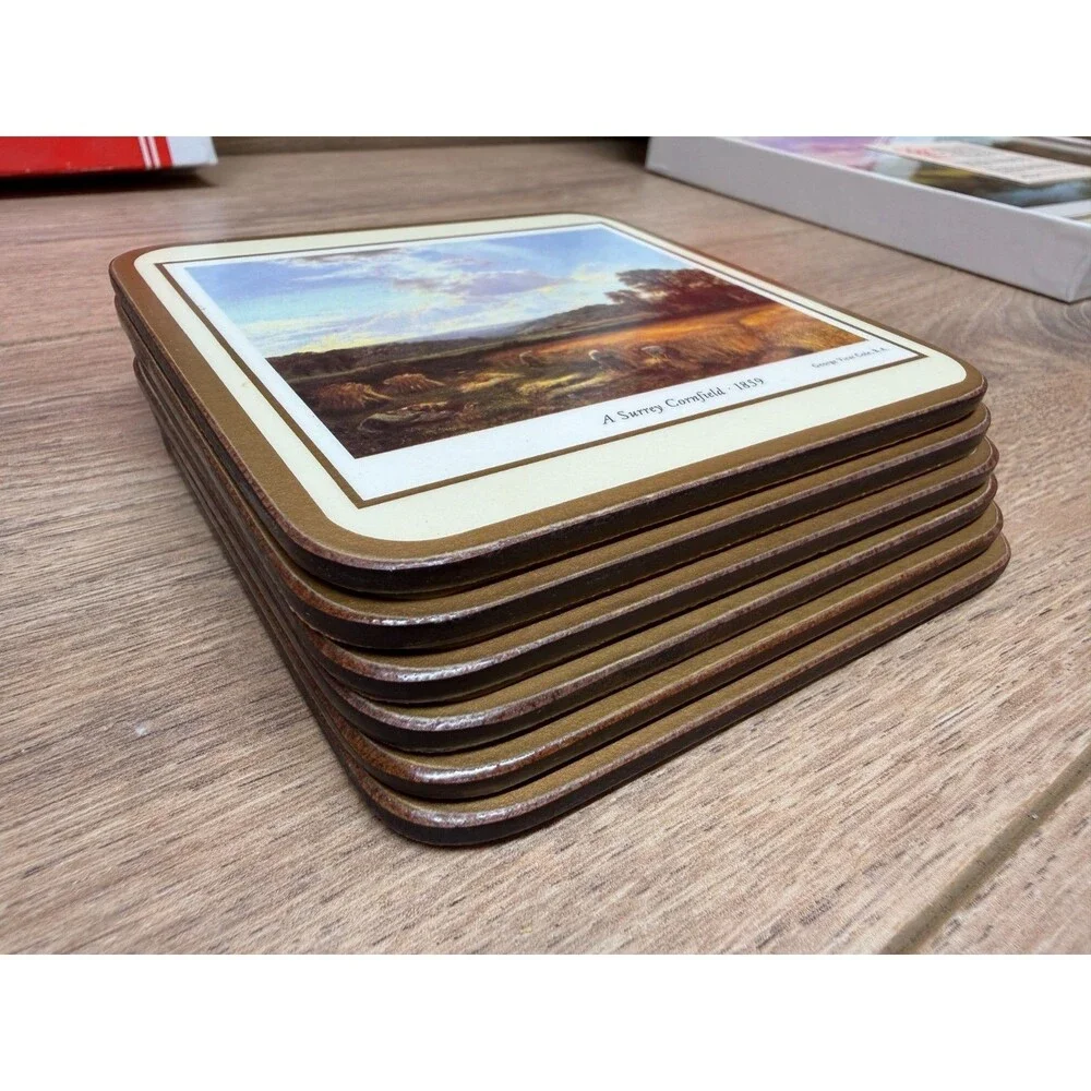 Pimpernel English Countryside Cork Backed Placemat and Coaster Sets - Vintage